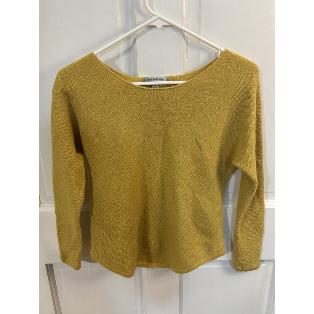 Repeat Easy Knit Mustard Sweater 38s 100% Merino‎ Wool